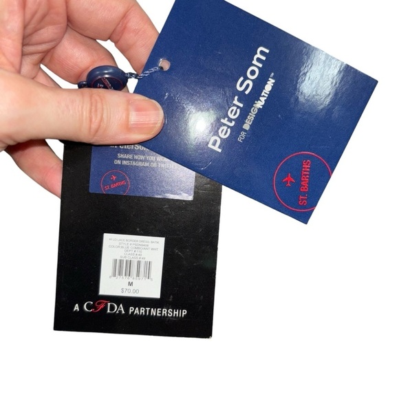 Peter Som For Design Nation Women's M Medium Sun Dress Lace Trim NWT Resort Wear - Picture 8 of 8